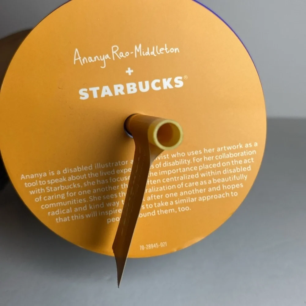New Starbucks + Ananya Rao-Middleton 2024 Collab 24 OZ. Holographic Tumbler